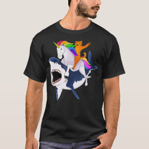Camiseta Presente de Tubarão Anidorna de Cat Riding Unicor