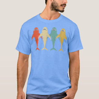 Camiseta Presente de Tubarão Retro Vintage