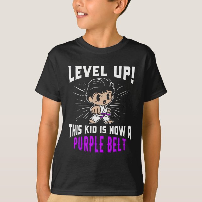 Camiseta Presente de Uniforme de Karatê Infantil F (Frente)