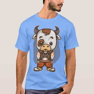 Camiseta Presente De Vaca Para Crianças Utilizando T-Shirt