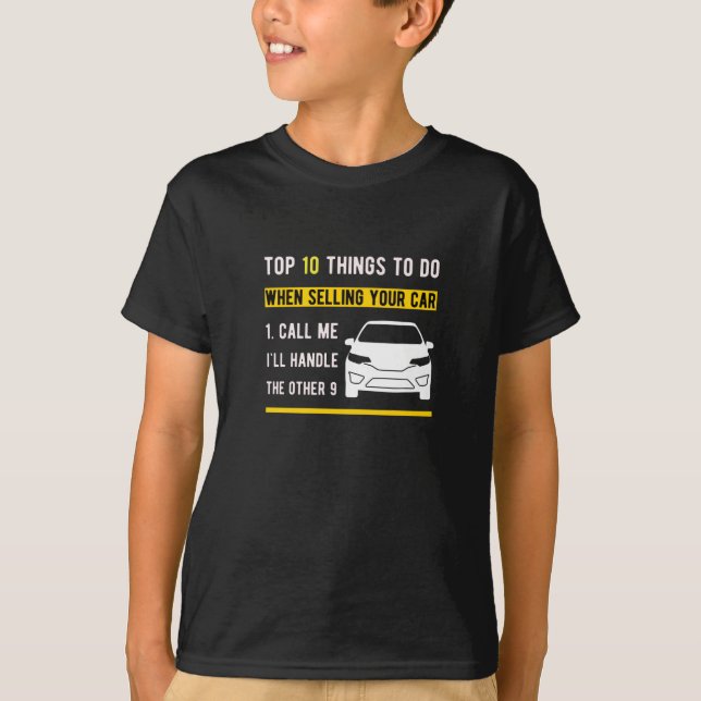 Camiseta Presente de vendedor de carros para vendedor de ca (Frente)