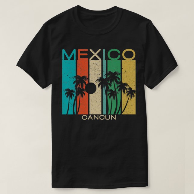 Camiseta Presente de Verão de Cancun Souvenir México (Frente do Design)