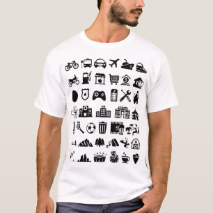 CAMISETA PRESENTE DE VIAGEM DE 40 ÍCONES