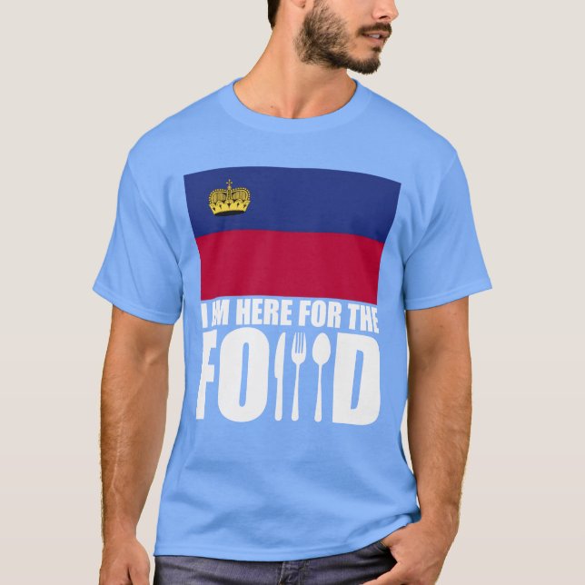 Camiseta Presente de viagem de comida de lembrança de Liech (Frente)