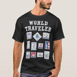 Camiseta Presente de Viagem mundial para homens viajantes P