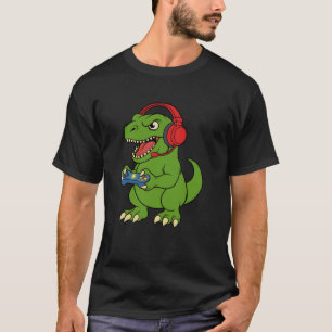 Camiseta Presente de videogames de dinossauro Gamer Bruh pa
