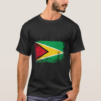 Camiseta Presente de Vintage, Bandeira Nacional da Guiana