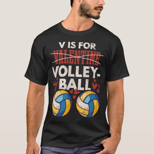 Camiseta Presente De Voleibol namorados Para Jogador De Vol (Frente)
