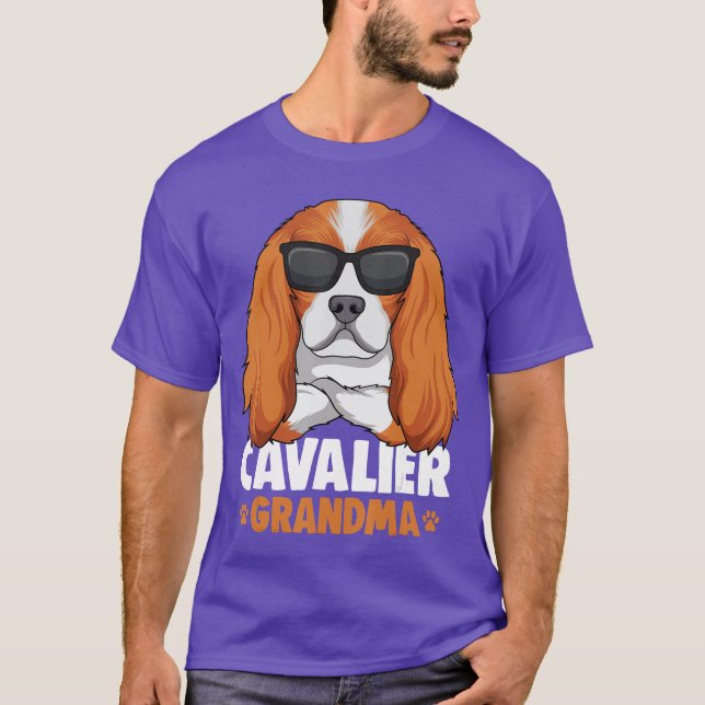 Camiseta Presente de vovó do cão Cavalier King Charles Span (Frente)