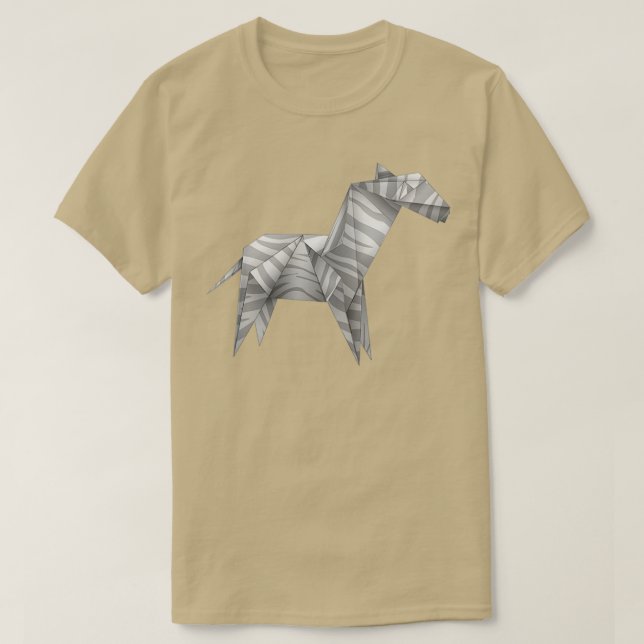 Camiseta Presente de Zebra origami (Frente do Design)