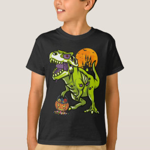 Camiseta Presente de Zombie Dinossauro de Halloween para Me