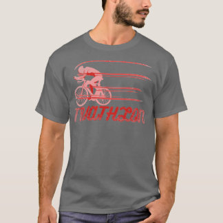 Camiseta Presente desportivo de bicicleta de natação em mar