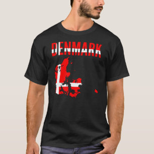 Camiseta Presente dinamarquês - bandeira da nação do pa