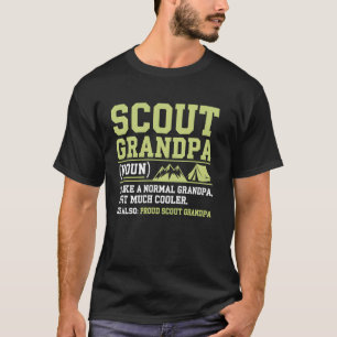 Camiseta Presente Divertido de Avô Escoteiro para Acampamen