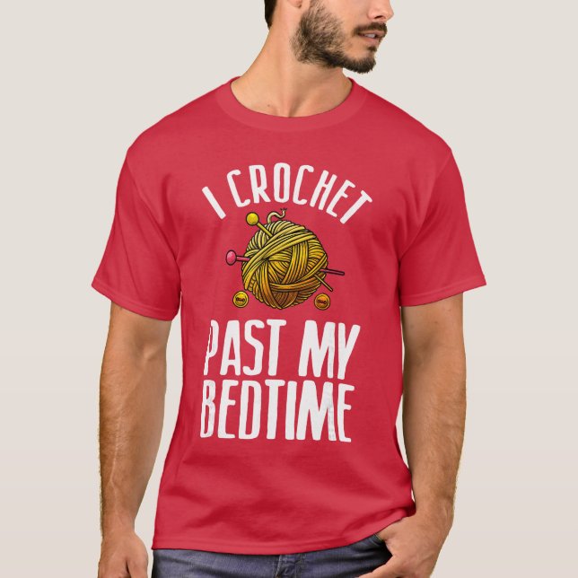 Camiseta Presente Divertido de Crochê para Crocheteira Cro  (Frente)