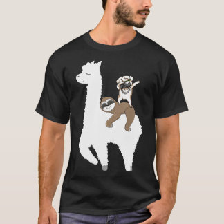 Camiseta Presente Divertido De Dança Dabbing De Llama Sloth
