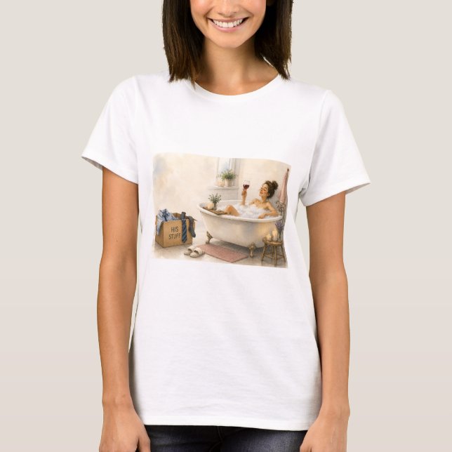 Camiseta Presente Divertido de Divórcio para Ela - Relaxand (Frente)