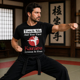 Camiseta Presente Divertido de Karatê – Toque Me e Sua Prim