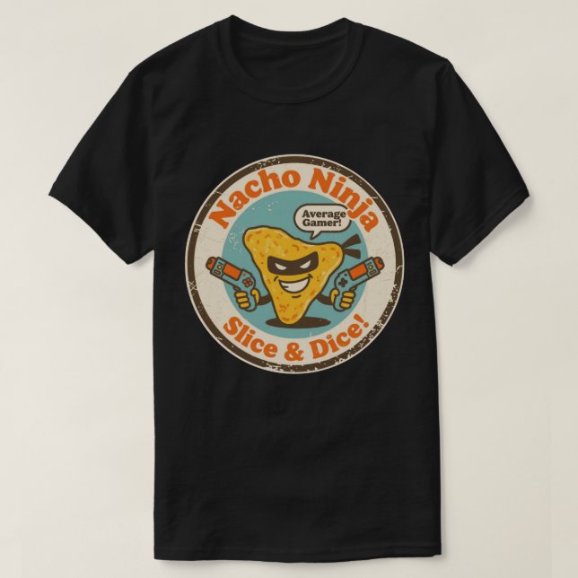 Camiseta Presente Divertido de Nacho Ninja para Jogos - Cor (Frente do Design)