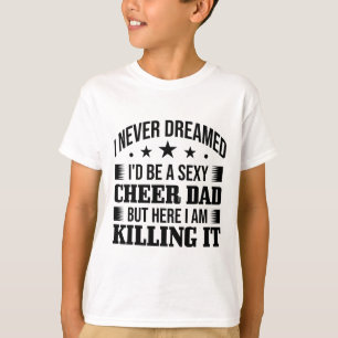 Camiseta Presente Divertido de Pai de Cheer para Homens Leg