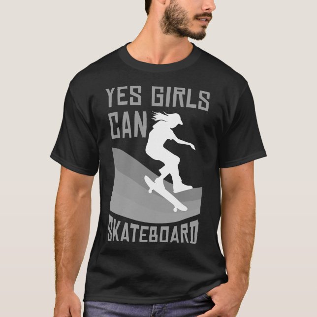 Camiseta Presente Divertido De Skate Para Meninas Crianças  (Frente)