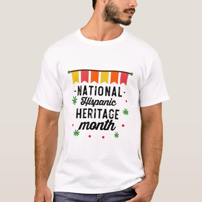 Camiseta Presente Divertido do Mês Nacional da Herança Hisp (Frente)
