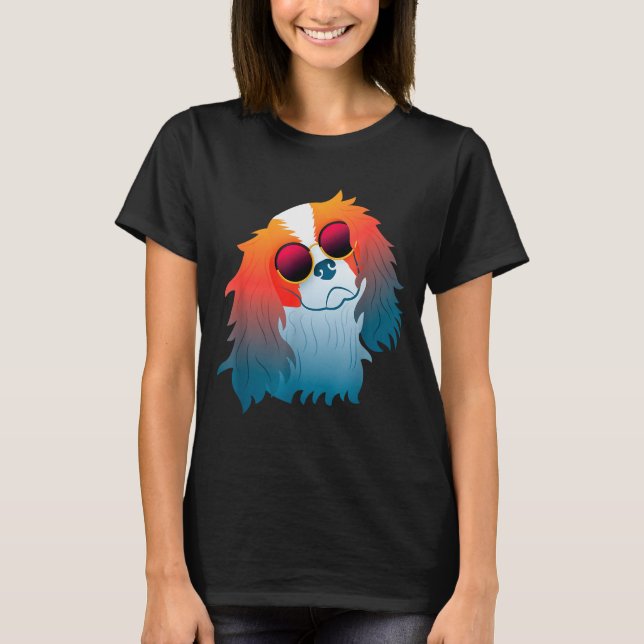 Camiseta Presente Divertido Mãe de Cachorro Cavalier King C (Frente)