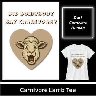 Camiseta Presente Divertido para Amante de Carne de Cordeir
