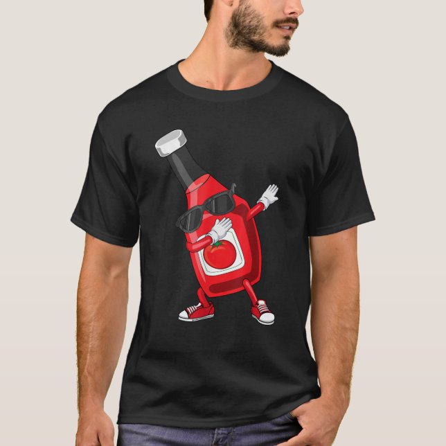 Camiseta Presente Divertido para Crianças que Amam Ketchup  (Frente)