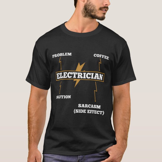 Camiseta Presente Divertido Para Eleicianos Eletricianos -  (Frente)