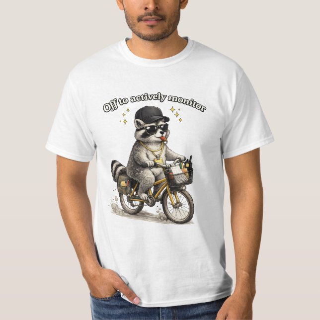 Camiseta Presente Divertido para Professor Mapache Apreciaç (Frente)