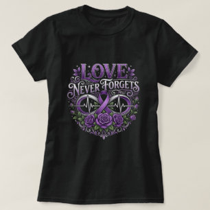 Camiseta Presente do Alzheimer Infinito Amor Nunca Esquece