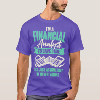 Camiseta Presente do analista financeiro financeiro