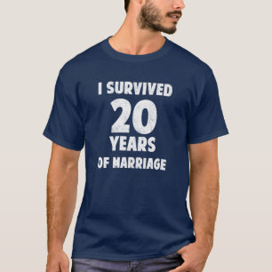 Camiseta Presente do aniversário de casamento 20o 20 anos