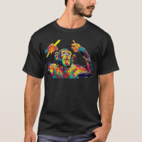 Presente do baterista do macaco para o design da