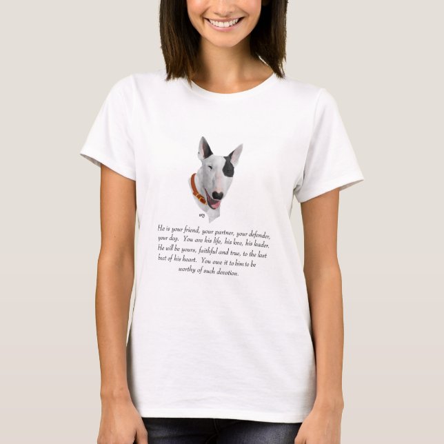 Camiseta Presente do Bull Terrier, Cão Macho (Frente)