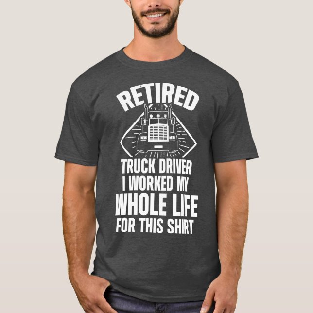 Camiseta Presente do caminhoneiro aposentado (Frente)