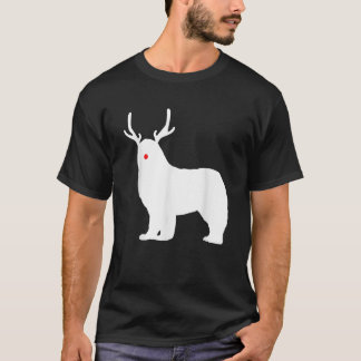 Camiseta Presente do cão Newfie Rena da Terra Nova do Natal