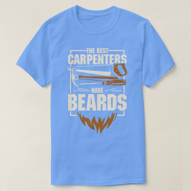 Camiseta Presente do carpinteiro barbudo carpenteado (Frente do Design)