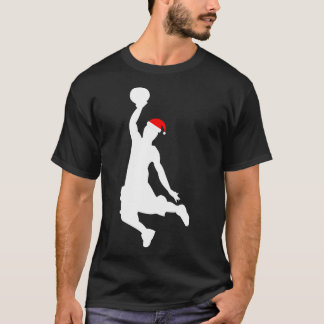 Camiseta Presente do chapéu do papai noel da silhueta do