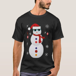 Camiseta Presente do chapéu do papai noel do boneco de nev