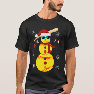 Camiseta Presente do chapéu do papai noel do boneco de neve