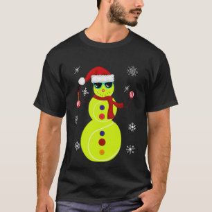 Camiseta Presente do chapéu do papai noel do boneco de neve
