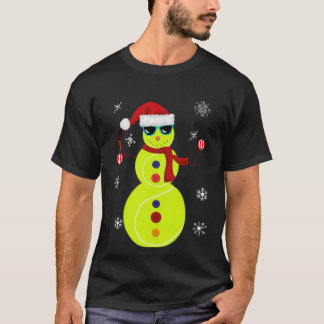 Camiseta Presente do chapéu do papai noel do boneco de neve