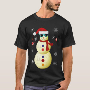 Camiseta Presente do chapéu do papai noel do boneco de neve