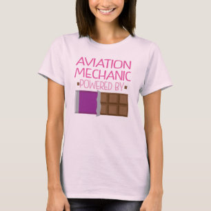 Camiseta Presente do chocolate do mecânico da aviação para