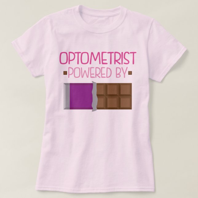 Camiseta Presente do chocolate do optometrista para ela (Frente do Design)