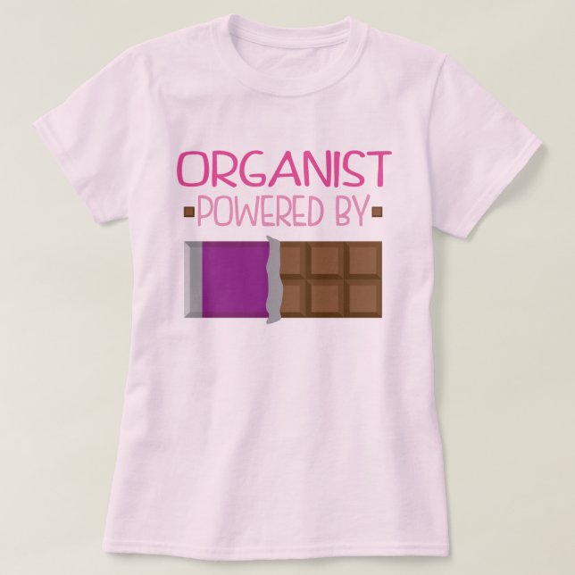 Camiseta Presente do chocolate do organista para ela (Frente do Design)