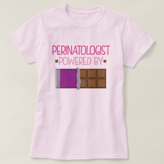 Camiseta Presente do chocolate do Perinatologist para ela (Frente do Design)