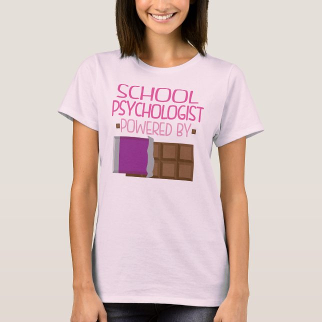 Camiseta Presente do chocolate do psicólogo da escola para (Frente)